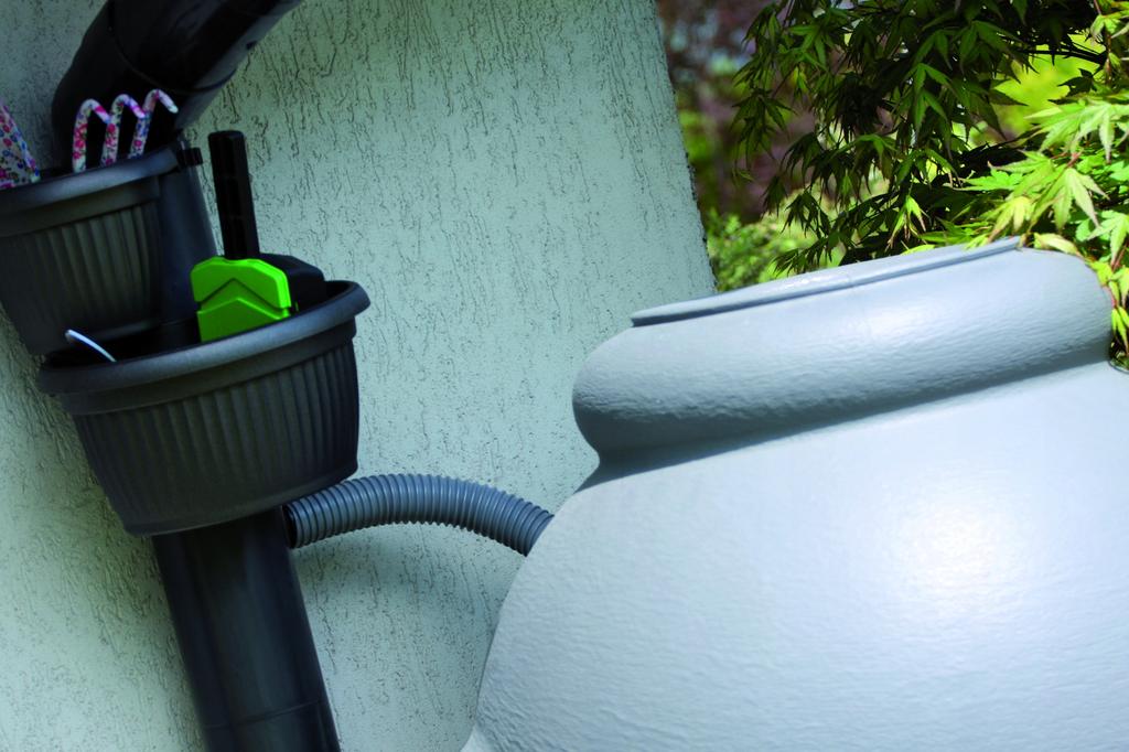 Gutter water collector for rain shower head - ICANS3