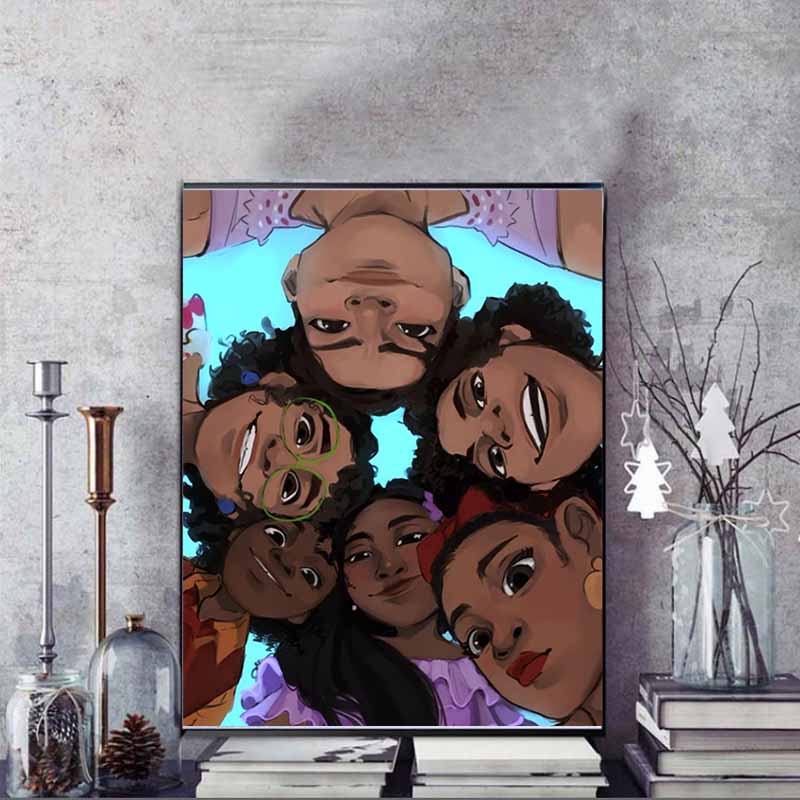 Disney 5D DIY Diamond Painting Maliga Family Portrait Illustration Shot from Below Embroidered Mosaic Cross Stitch Home Decor Gift Craft