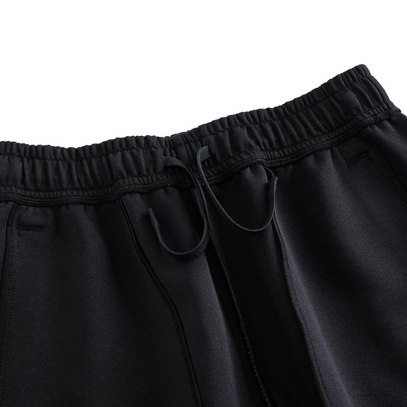 Anta Lifestyle Series Womens Long Pants 2025 Autumn Knitted Sports Pants Women Bottoms Basic-Black 962538304-1