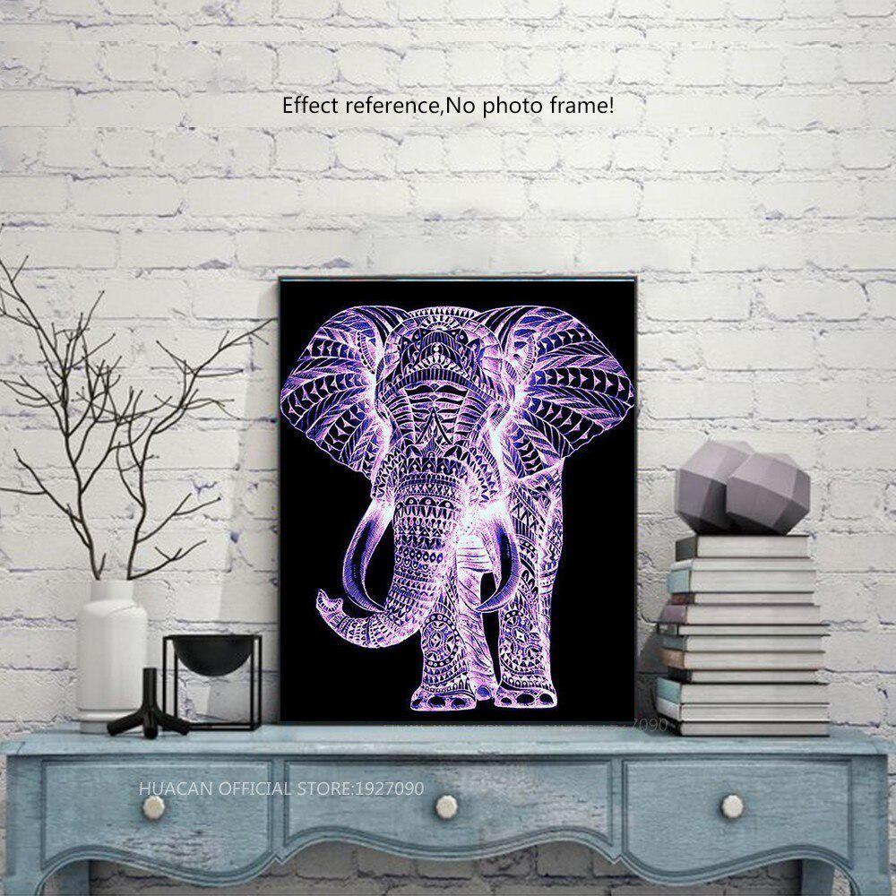 Diamantmaleri elefant korssting harpiks dyremosaikk rhinestone hel rund diamantbroderi