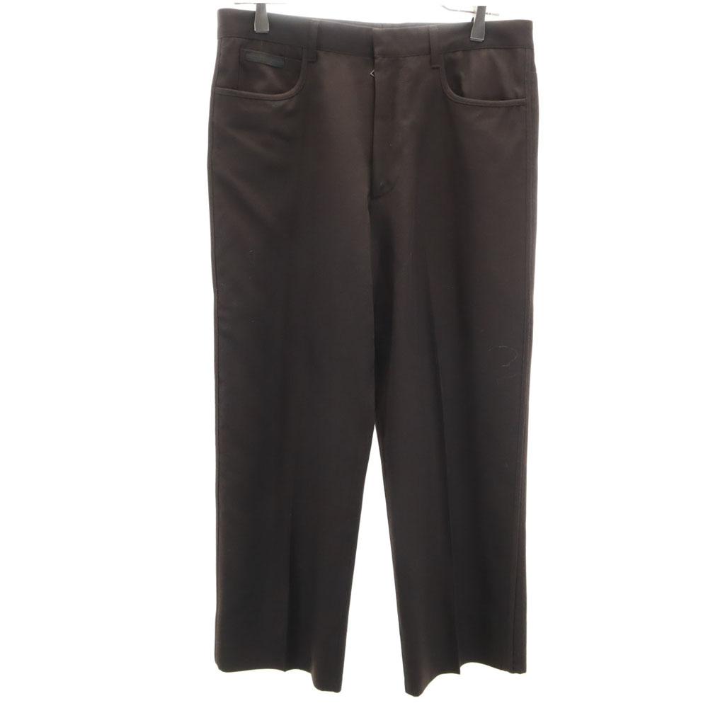 PRADA made in Italy Piping wool Slacks pants 46 Brown Men's Used