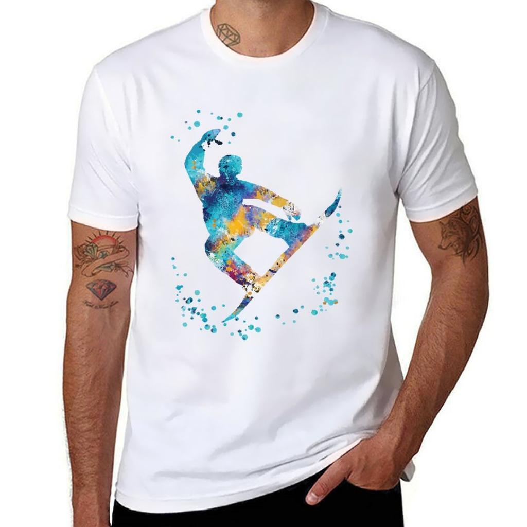 Snowboard Tshirt Casual Fashion Short Sleeve Cotton Tshirt