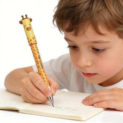 Set de Bolígrafos de Gel Borrables Elefante León Tema de Animales Lindos Bolígrafo de Escritura Suave para Niños Punta de 0.7mm Fácil de Borrar Divertidos Materiales Escolares para el Día del Niño