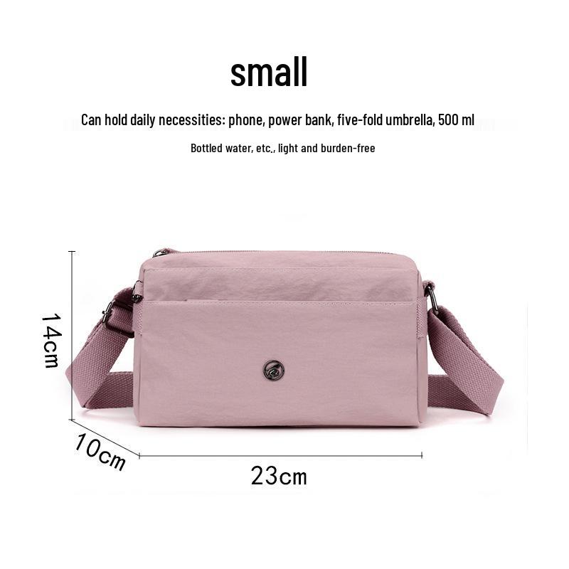 2025 New Women's Lightweight Multi-Layer Crossbody Canvas Bag - Korean Casual Shoulder/Small Bag