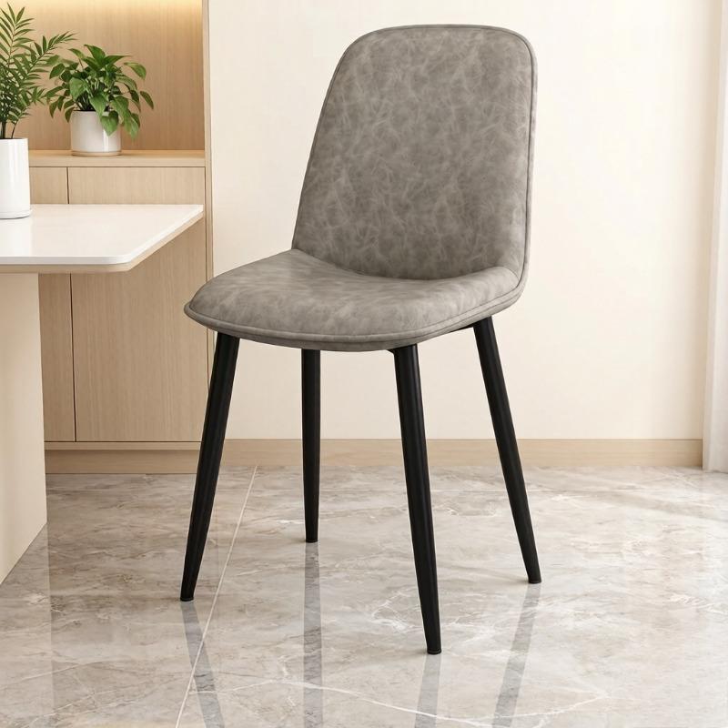 Nordic Soft Leather Backrest Dining Chair, Minimalist High-end Multifunctional Household Chair