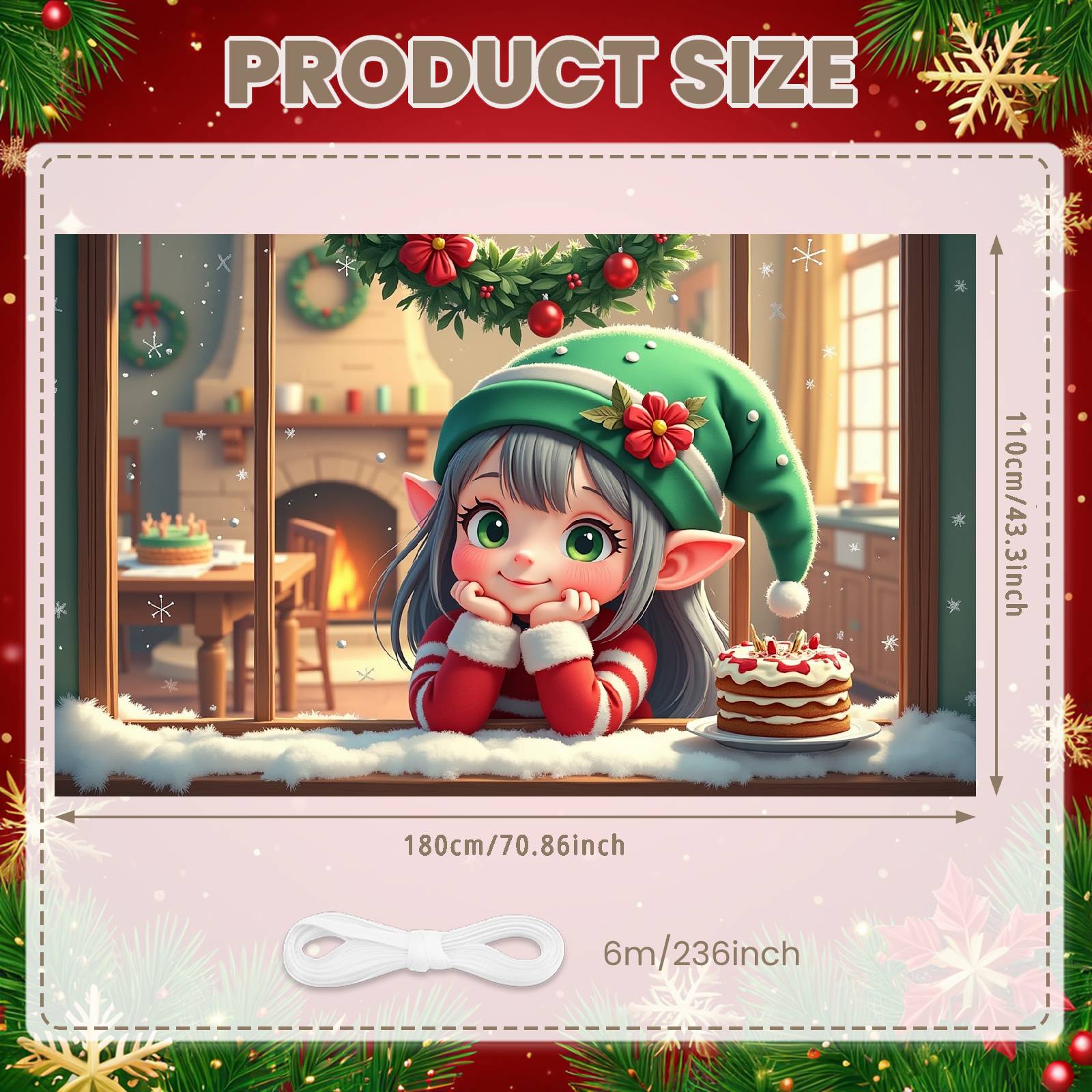 Праздничный Фон Красный Цветочный Акцент Зимнее Праздничное Знамя Рождественская Вечеринка Дисплей Полосатый Свитер Дизайн Рождественское Знамя