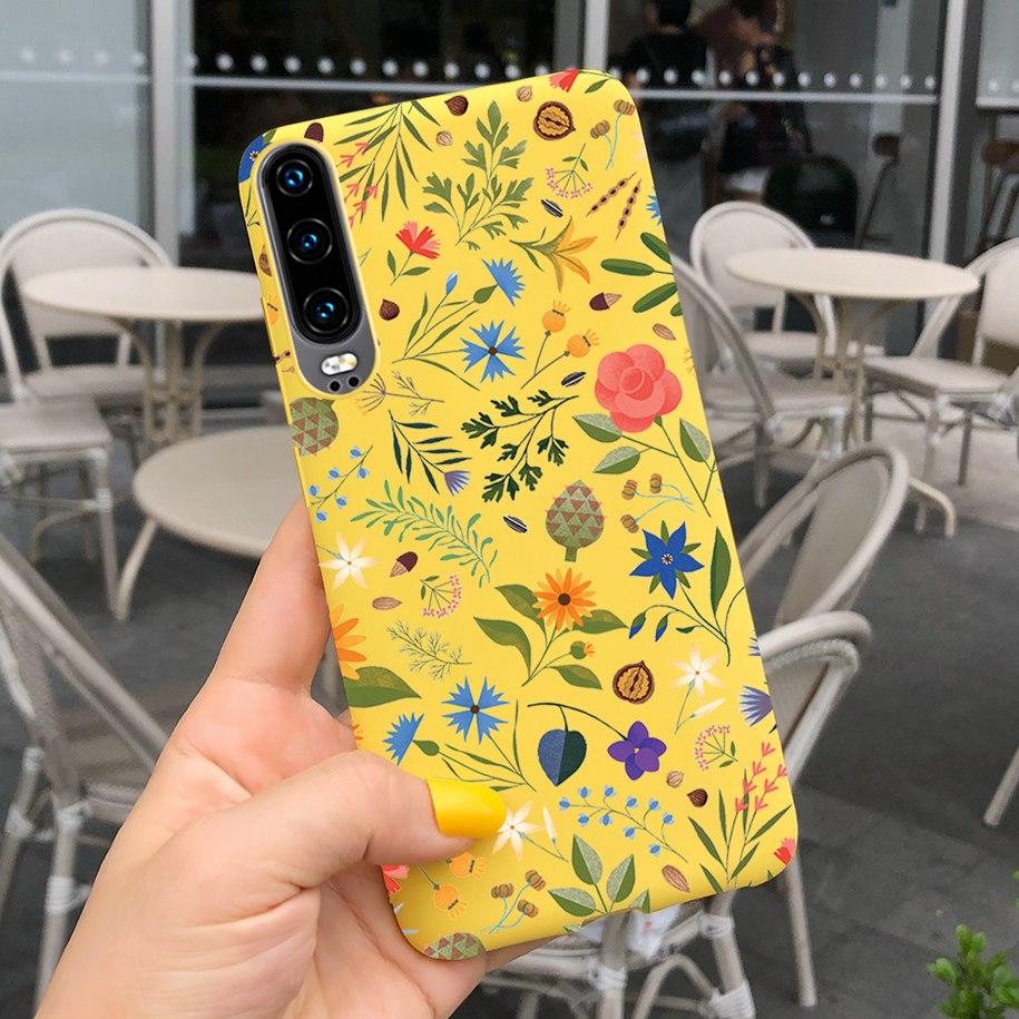 P30 Lite Case Fashion Flower Pattern Phone Case For Huawei P30 P 30 P30Lite 2020 MAR-LX1M Shockproof Bumper Soft TPU Funda Coque