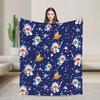 Doraemons Flannel Blanket  Soft Warm Throw Blanket for Home Decor Travel Funny Bedspread Sofa Bed Cover