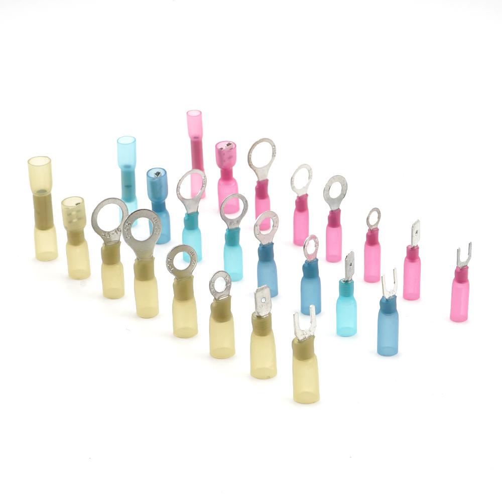 220/250/300/540 PCS Heat Shrink Terminals Insulated Cable Connectoror Wire Stripper Wire Crimping Household Lug Rolling Kit