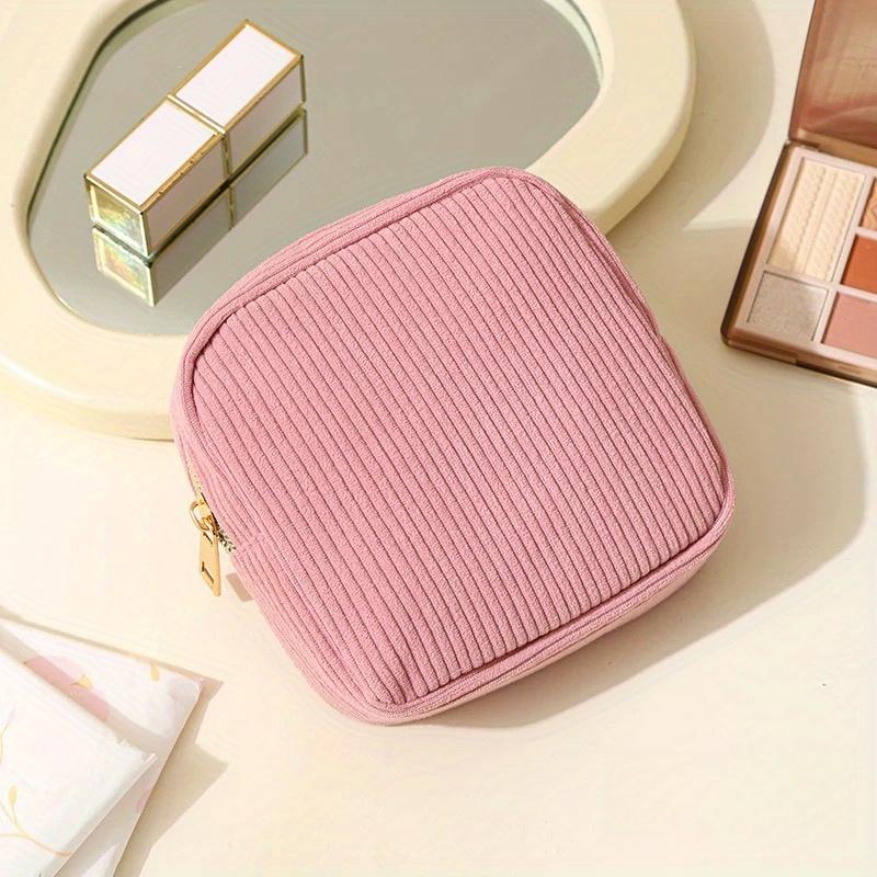 Szykowna Mini Kosmetyczka Podróżna Saszetka na Zamek Błyskawiczny na Kosmetyki, Szminki i Monety - Kompaktowy Organizer do Przechowywania Kosmetyczka