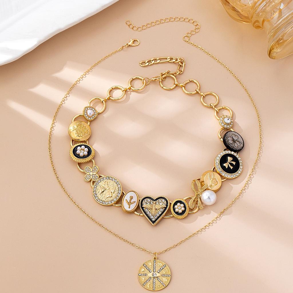 Layered Collage Necklace for Women