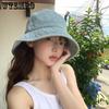 Women's Light Wash Denim Bucket Hat Casual Wide Brim Sun Hat UV Protection for Daily Wear Travel & Outdoor Activities