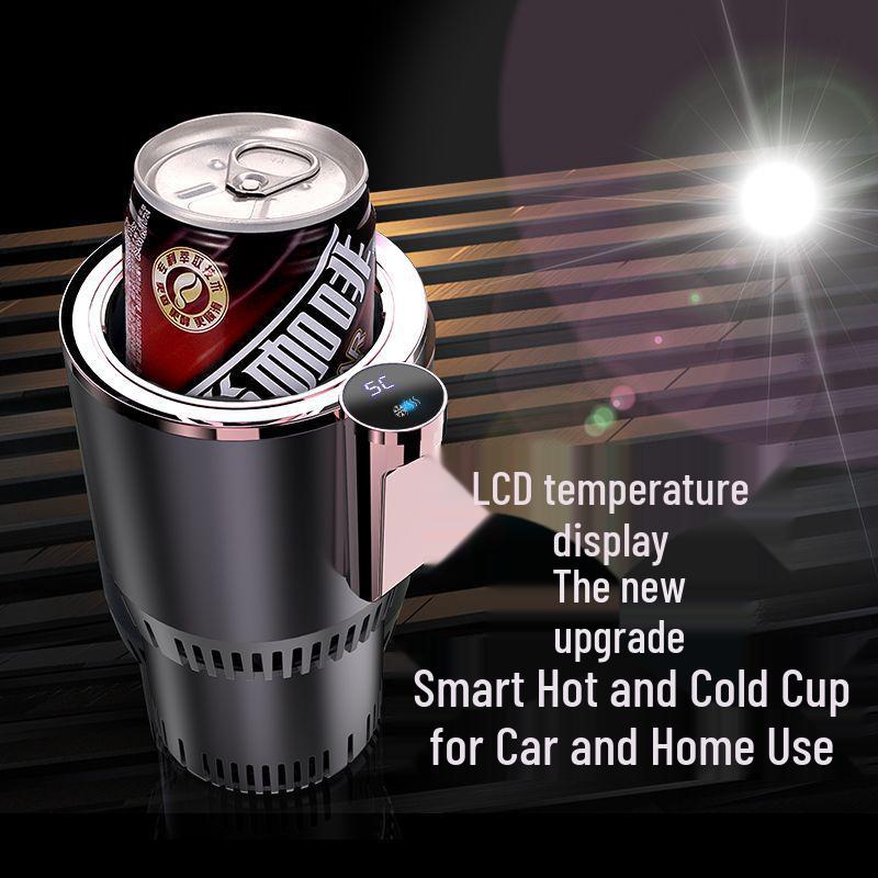 12V Dual-Use Smart Car Cup: Quick Cooling & Heating for Hot/Cold Drinks