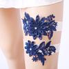 European & American Bridal Chiffon Flower Rhinestone Garter