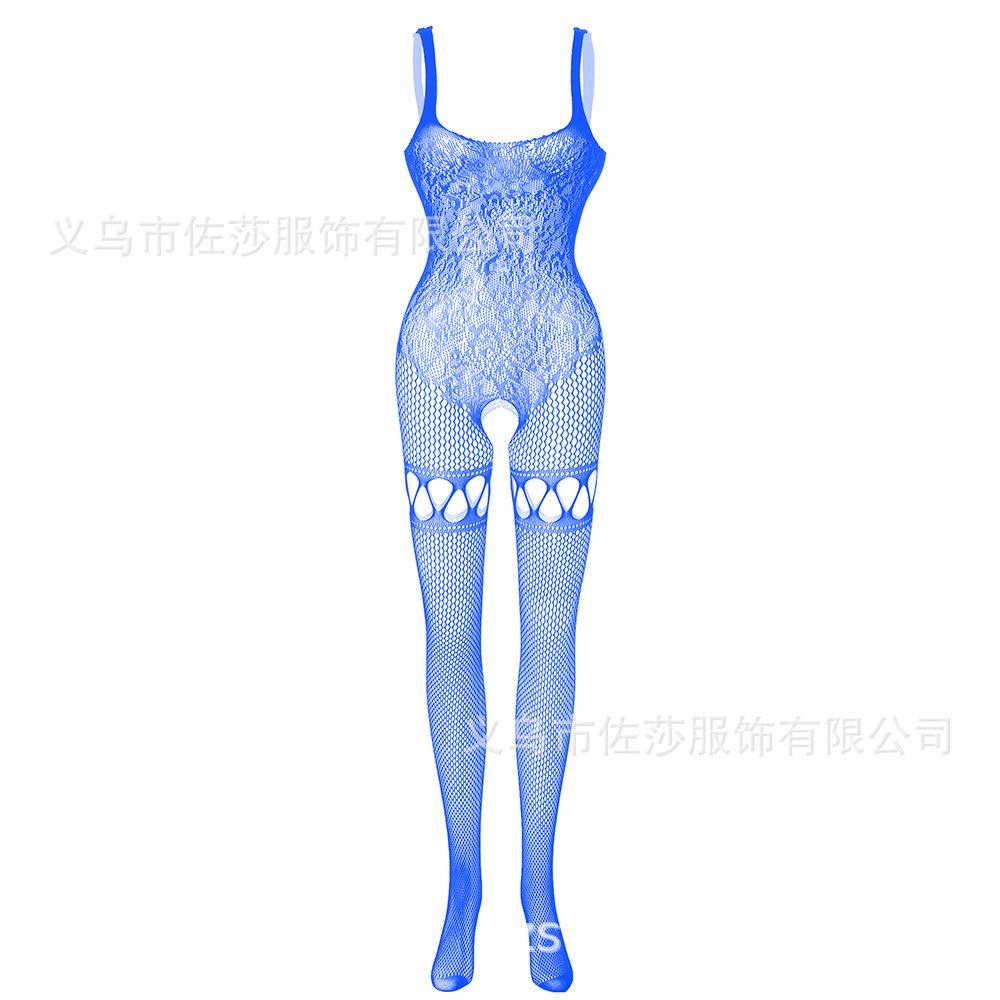 Sexy underwear Sexy see-through socks Women's open crotch suspenders Hollow fishing nets Temptation jumpsuit