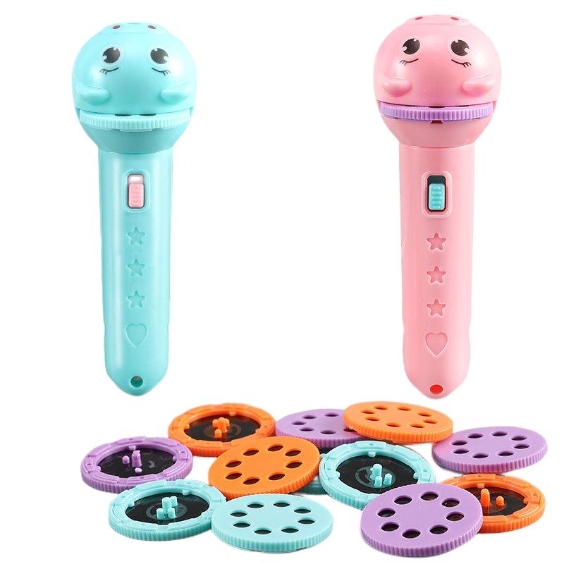 Animal Pattern Hand-held Projection Lamp - Early Education Children's Flashlight Parent-child Interactive Educational Toys