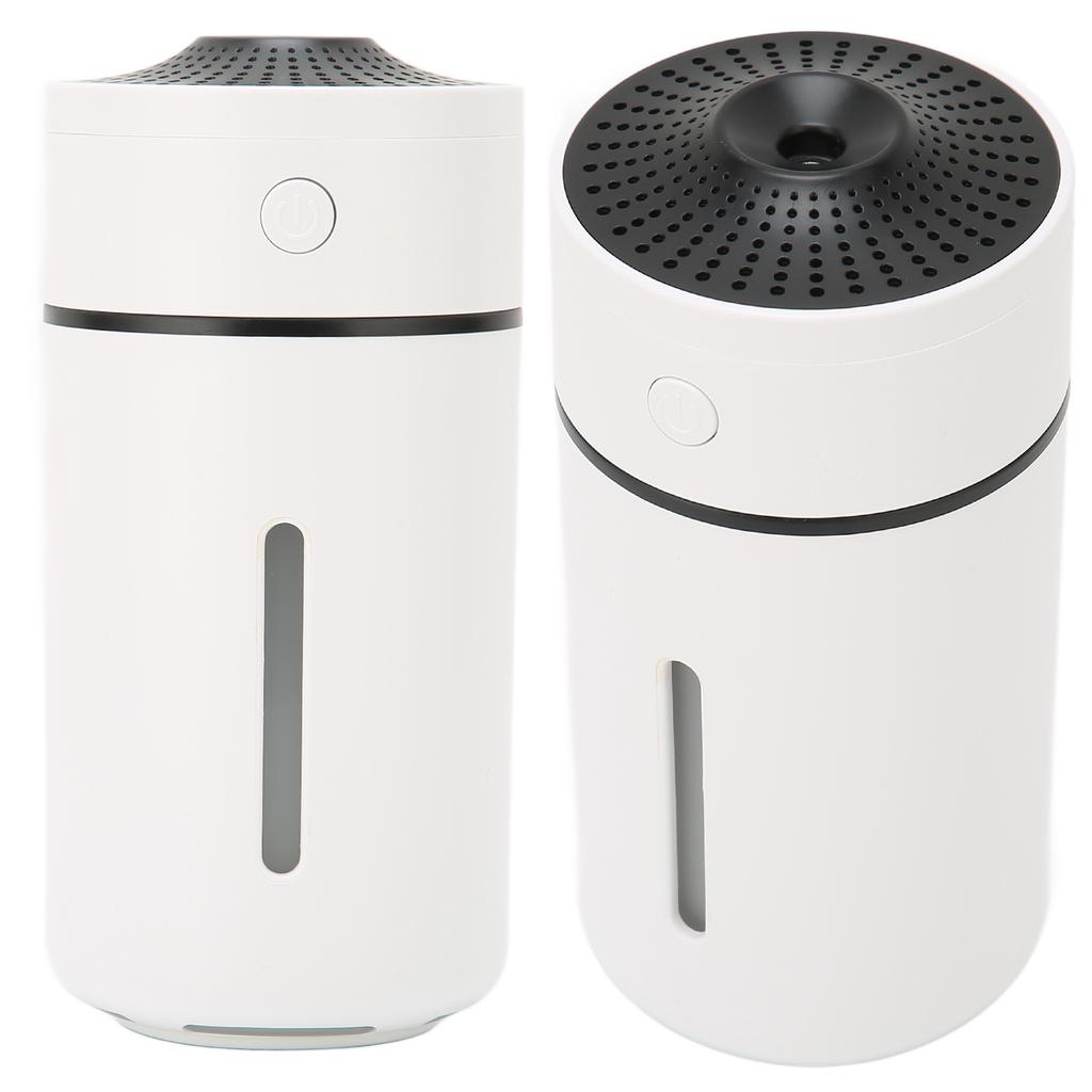Car Humidifier Super Quiet Portable Mini USB Humidifier with 2 Mist Modes for Car Office Room BedroomWhite