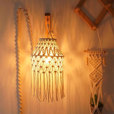 Bohemian Handwoven Cotton Rope Pendant Lampshade for Home, B&B, and Hotel Decor