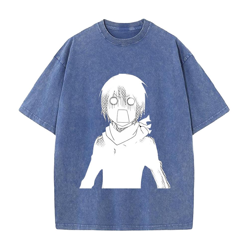 Anime Noragami Yato Graphic T Shirt Men Women Short Sleeve Clothing Casual Cotton Tshirt Vintage Washed T-shirt Harajuku Tops