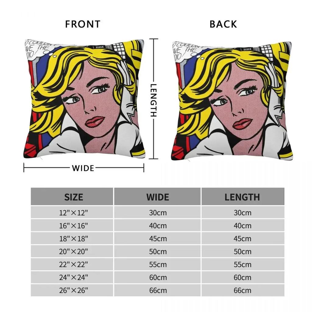 Roy Lichtenstein Pop Art Dekorační polštář Vánoční povlak na polštář Luxusní pohovkové polštáře Polštáře na dekorativní pohovku Potah
