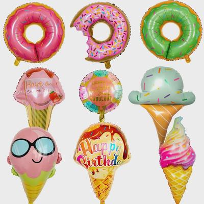 Colorful Donut Ice Cream Balloon for Children's Birthday Party