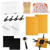 No-brand Product Trading Card Repair & Cleaning Kit 4 Clamps Acrylic Plates Microfiber Cloths Cotton Swabs & Flat Roller Flattening Tool