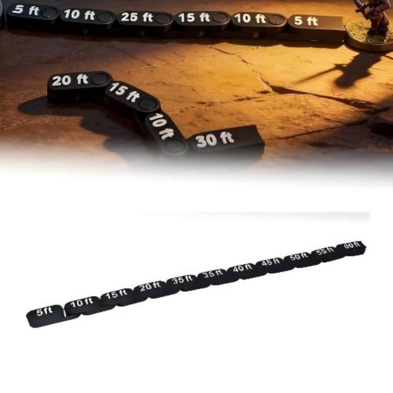 Tabletop RPG Articulated Movement Ruler for DND 8 Section 12 Inch Flexible Accurate Ruler for Adventure  Scenario Use