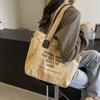 Large Capacity 2024 New Casual Tote Bag Stylish Canvas Shoulder Bag For Students