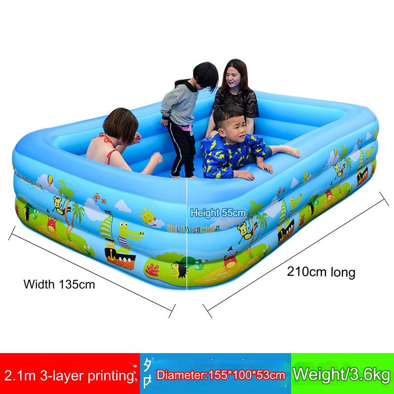 

Надувной бассейн, большой утолщенный семейный бассейн для взрослых, открытый, сад, задний двор, водная вечеринка Bule-white