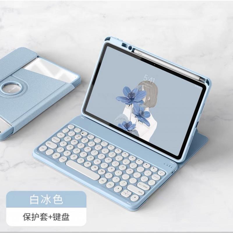 IPad 11th Gen Case With Rotating Stand Keyboard Cover Stylus Slot Auto Sleep/Wake PU Leather Air 11 Pro