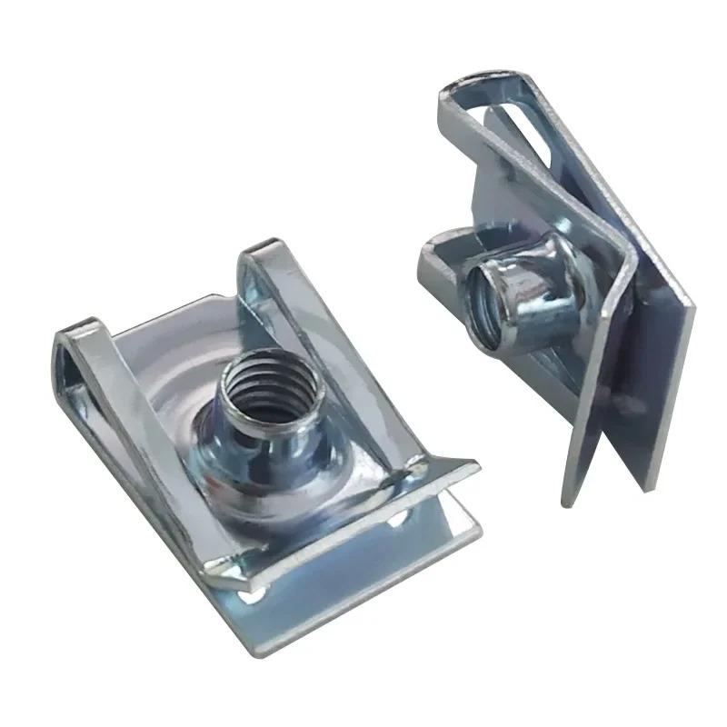 10pcs M8 U Type Clips with Thread 8mm 5mm 6mm 4mm Reed Nuts for Car Motorcycle Scooter ATV Moped
