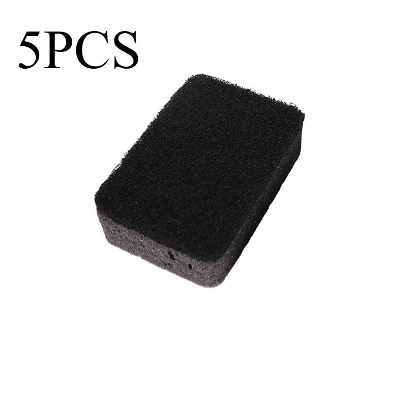 

5Pcs Black and Gray Cleaning Sponges - Powerful Stain Removal and Oil Absorption, Specially Designed for Kitchen Use