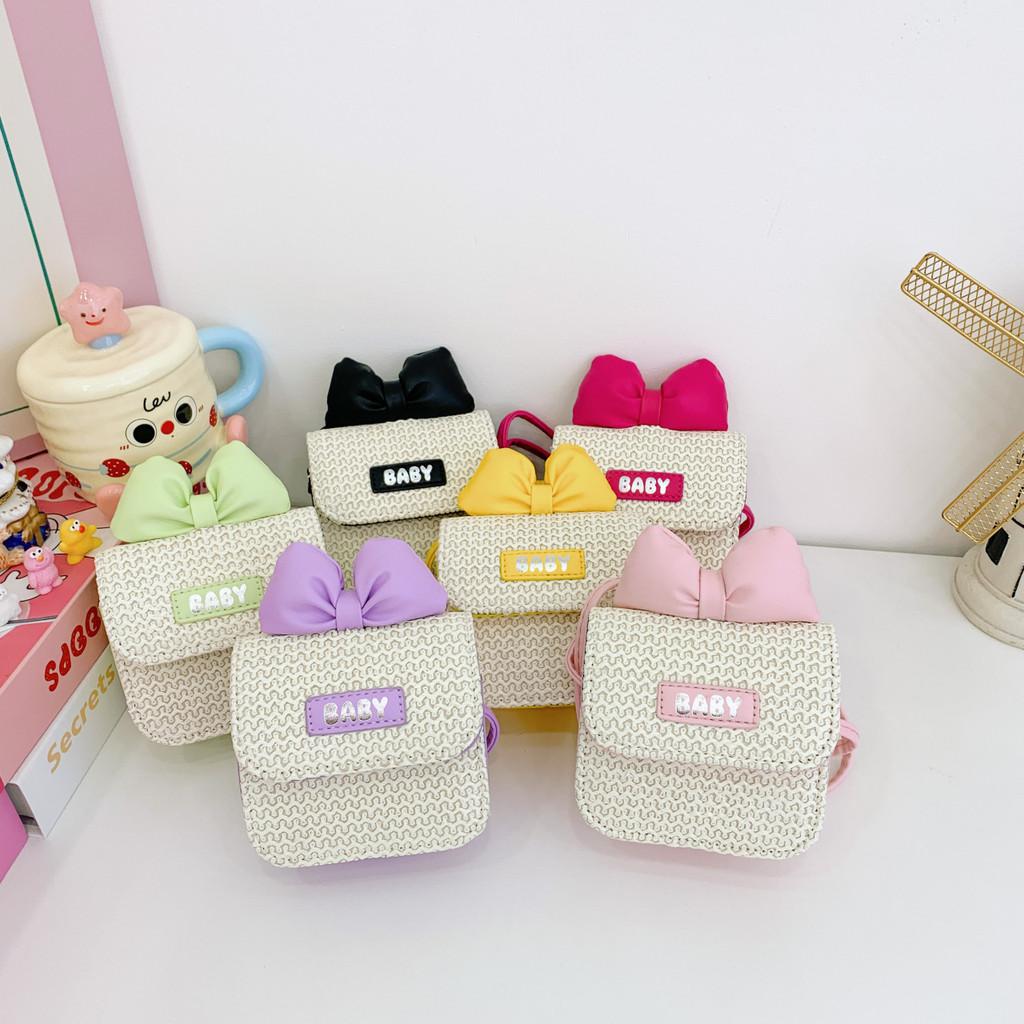 Kids Butterfly Knot Mini Shoulder Bag With Breathable Acrylic Material For Daily Use