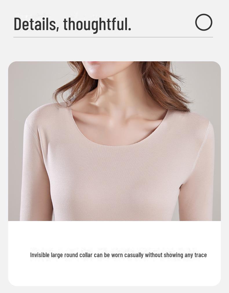 Women's Thermal Underwear Set 2024: Antibacterial, Seamless, Heated, Velvet-Lined, Thick Winter Base Layer with Top and Bottom.