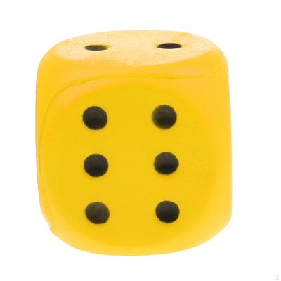 4cm Dot Dices Kids Educational Toys 6 Sided for Home Playing Games Yellow
