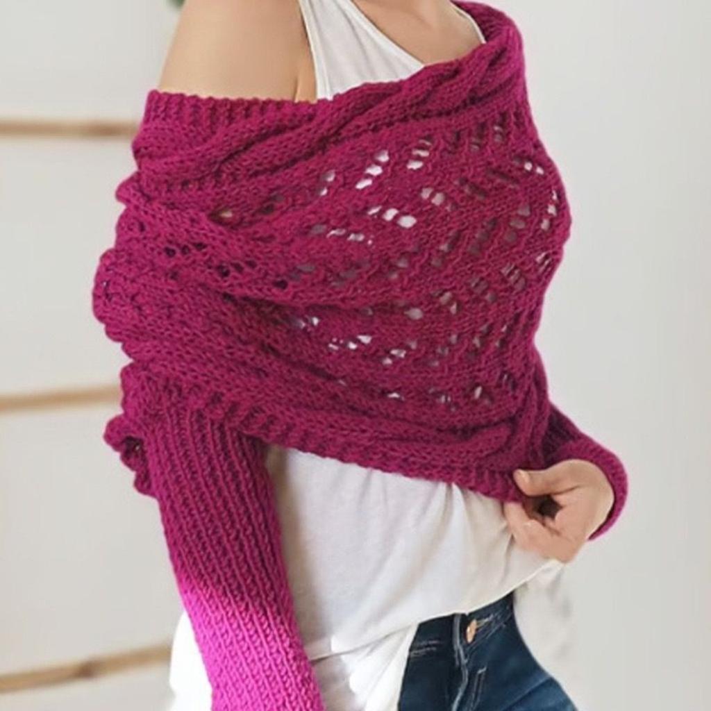 Elegant Women's Shawl - Soft and Elastic Lace Hollow Design, Breathable and Lightweight Autumn Fashion Accessory, Casual Wearing Shawl | Elegant Shawl