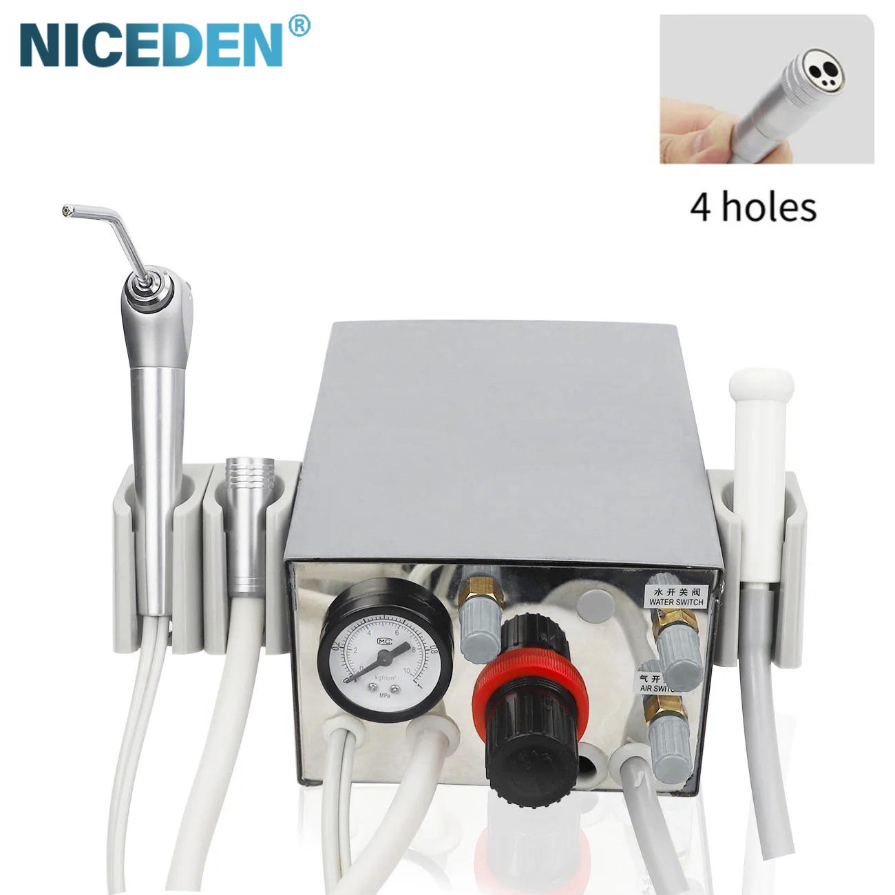 

Стоматологічна Портативна Турбінна Установка Працює з Повітряним Компресором 3-ходовий Пістолет 2/4 Отвори Відбілювання Зубів Стоматологічне Обладнання 4 hoels