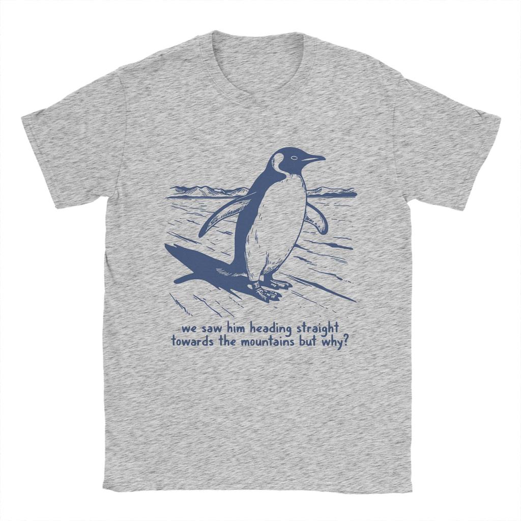 T-shirt da uomo Ma Perché Pinguino Nichilista Pinguino 1 Casual Cotone Magliette Manica Corta T-shirt Girocollo Abbigliamento Adulto