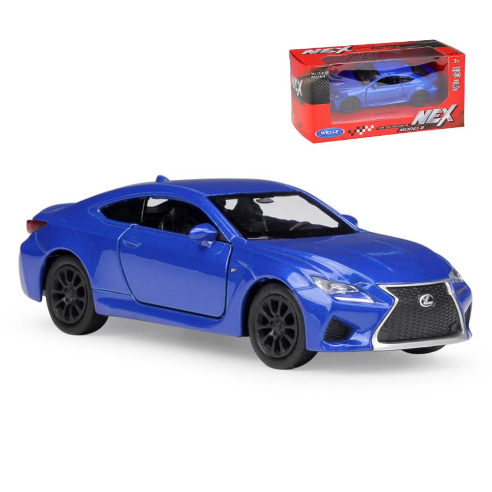 

1/38 Lexus RC F Sport Coupe Toy Car Model WELLY 1/36 Diecast Metal Vehicle Miniature Pull Back Collection Gift For Boy Children