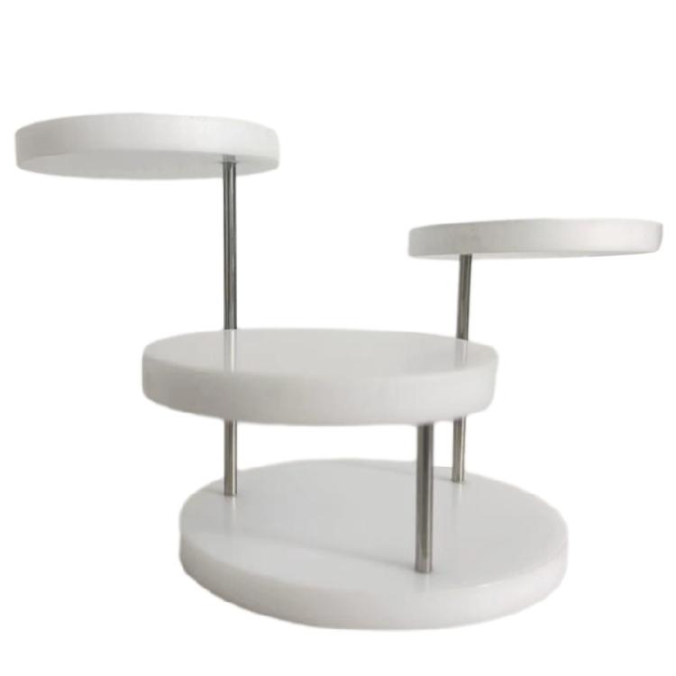 

Modern Acrylic Jewelry Display Stand Adorable Round Shape Accessory Storage Rack 1 белый