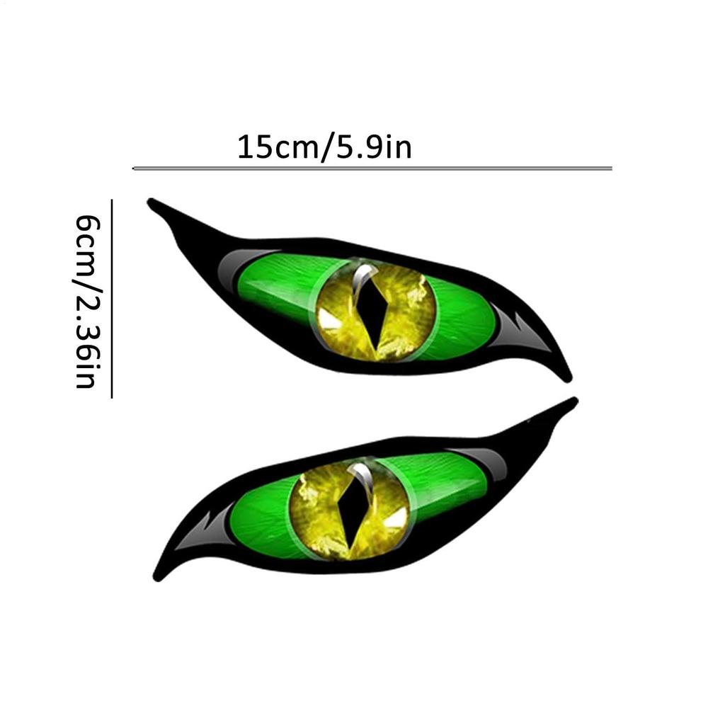 Cat Eye Decal, Car Scary Mirror Reflective Eye Decal, Scary Eyes for Car Side