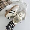 Autumn New Thick Soled Color Blocked Women's Casual Shoes Soft Soled Round Toe Comfortable Sneakers White Shoes Zapatos De Mujer