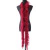 2 Meters/Bag South African Colorful Ostrich Feather Villus Fluff Bar Strip Dyed Pattern Performance Dress Hat Scarf