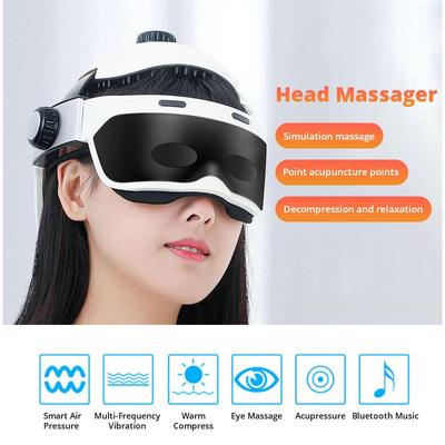 Elektrisches verstellbares Kopfhautmassagegerät, Vibration, Kneten, Massagehelm, lange Lebensdauer, für Zuhause, Kopf und Auge, multifunktionales Massagegerät