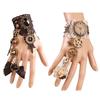 Women Bracelet Ring in 2 Colors with Gear Clock Wrist Guard and Adjustable Ring with Long Bracelet Women Cosplay Props