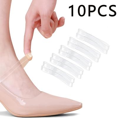 10 piezas Cordón Invisible Material TPU Correa Antideslizante para Mujer Sujetador Adecuado para Sandalias, Tacones Altos y Zapatos Planos