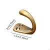 3 Pack of Wall Hooks for Coats Brass Hardware Entryway