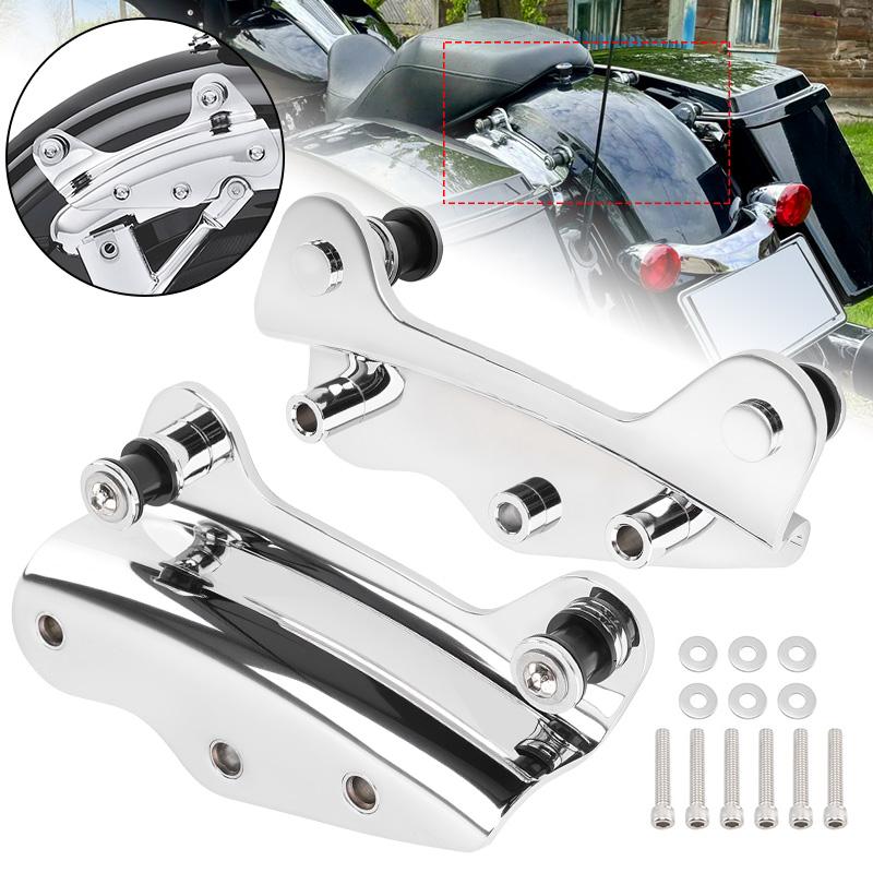 Для Harley Touring Road King Glide Street Glide 2009-2013 Хромированная съемная багажная стойка Sissy Bar Комплект крепежа для 4-точечного док-узла