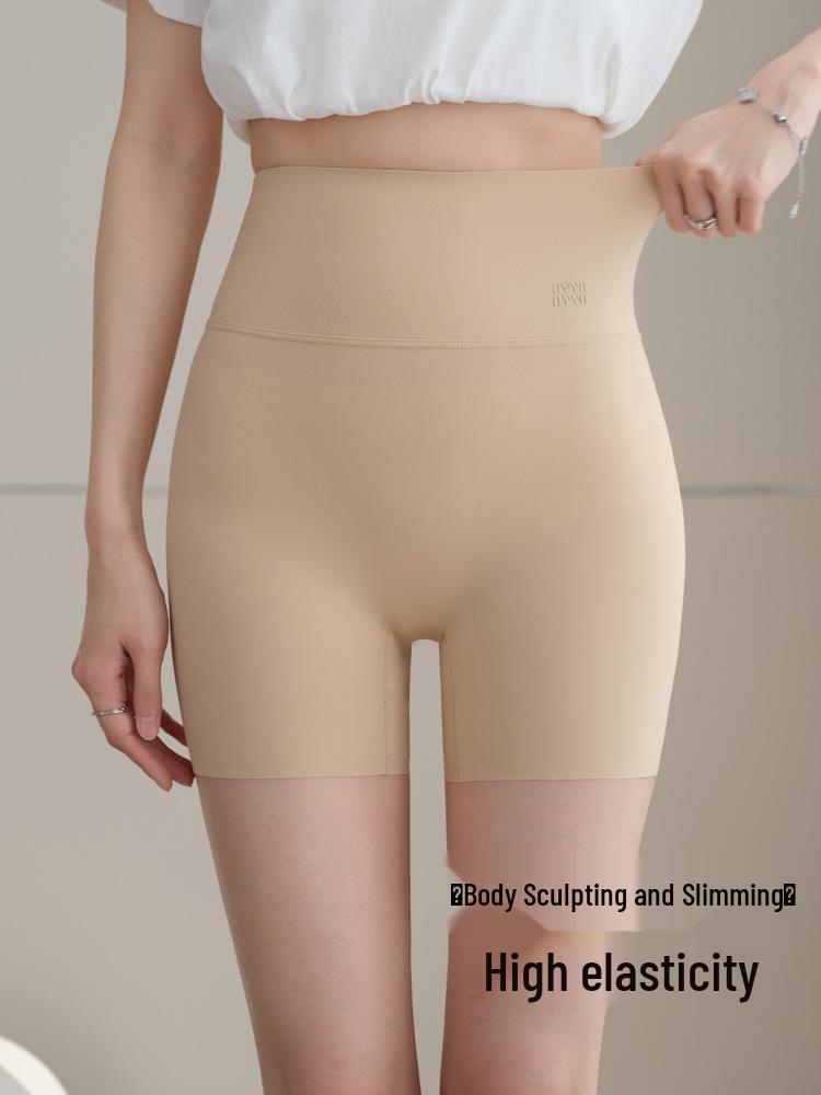 Women's Plus Size High Waist Shark Skin Cycling Shorts with Tummy Control and Built-in Underwear