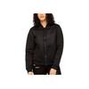 adidas Originals Solid Color Letter Logo Print Woven Mesh Stand Collar Jacket Women Jackets Black CV5798